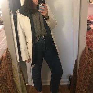 Boohoo White Rain Jacket